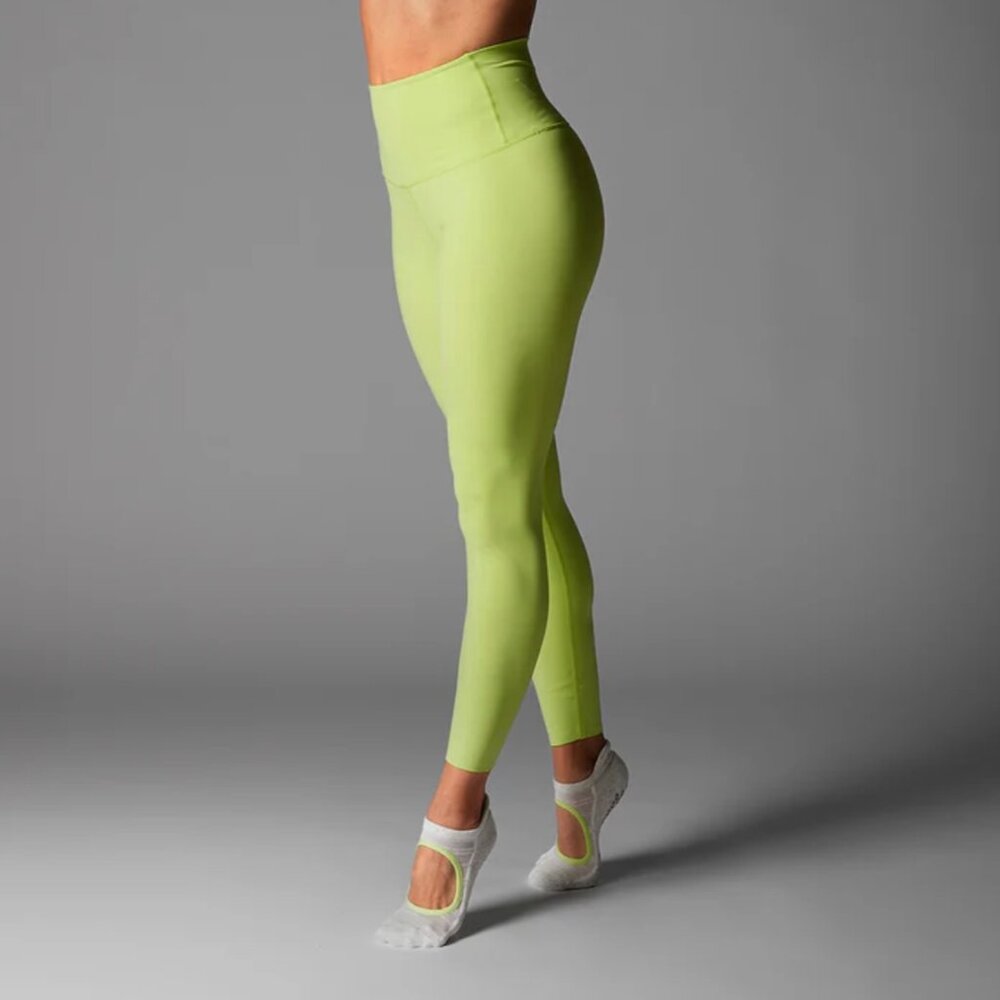 HIGH WAISTED 7/8 LEGGINGS - LIME